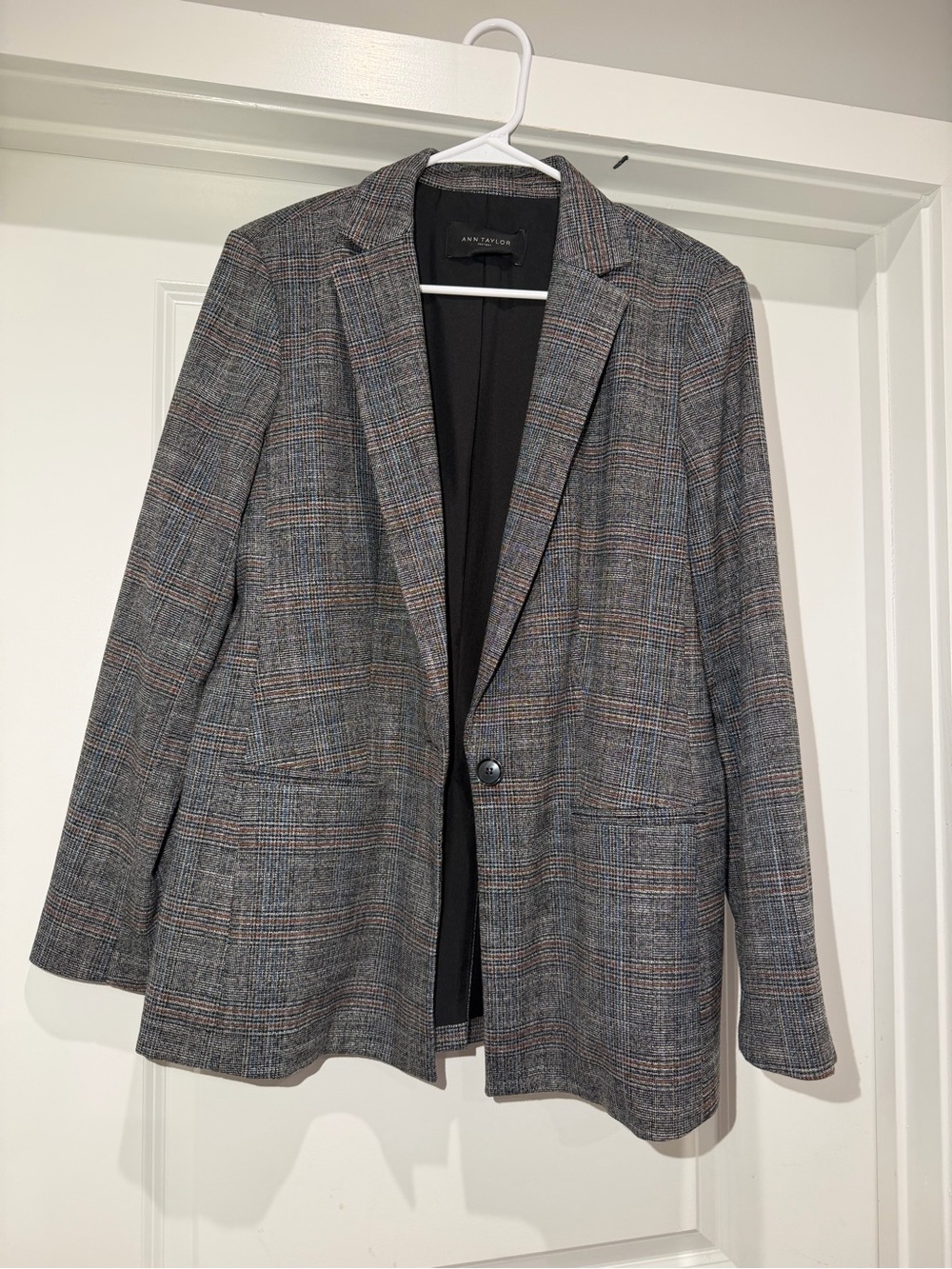 Ann Taylor Plaid Blazer -Size 10